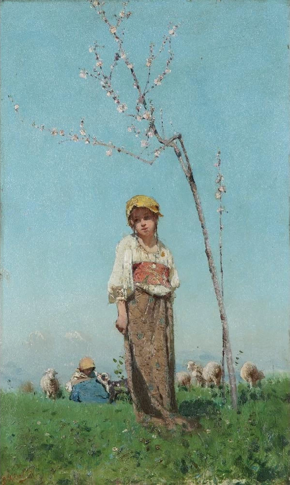 Francesco Paolo Michetti - Giovane pastorella, 1874